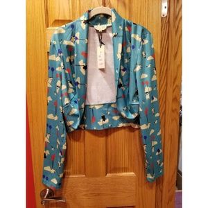 NWT Lindy Bop Penguins and Balloons Shrug